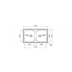 Zlewozmywak Pyramis E78 2B len 100138901
