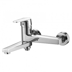 LUGA – BATERIA WANNOWA ŚCIENNA Z RUCHOMĄ WYLEWKĄ BEZ ZESTAWU NATRYSKOWEGO BQL 01FD