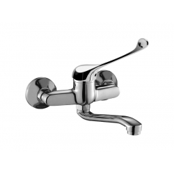 MADERA – BATERIA ZLEWOZMYWAKOWA ŚCIENNA Z DŹWIGNIĄ MEDYCZNĄ BQM 08MD