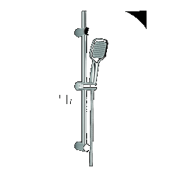 BORGO – ZESTAW NATRYSKOWY NA DRĄŻKU chrom NKG 01A1