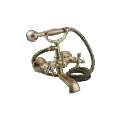 STILO – BATERIA WANNOWA ŚCIENNA Z ZESTAWEM NATRYSKOWYM MOSIĄDZ BKI 511D