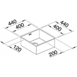 BLANCO ZEROX-STYLE 400-U 522 249