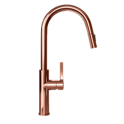 Bateria z wyciąganą wylewką Divio Copper - Zakup u Producenta - Wysyłka 0 zł - Dostawa nawet w 24h